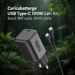 Caricabatterie USB <b>Type</b>-<b>C</b> 100W GaN+ Kit Black ACHKITGAN100WLAPK - Product Image 2