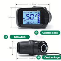 S886 Thumb Shifter E Bike Computer Pantalla LCD UART2 Velocímetro digital Odómetro para bicicleta eléctrica Accesorios de ciclismo