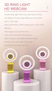 Cámara Web colorida de alta resolución para PC para mujer, Webcam de Streaming en vivo para estudiantes, el mejor regalo para videochat y llamadas