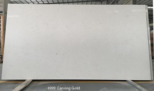Nhân tạo thạch anh trắng thiết kế đá rắn bề mặt màu cơ bản nóng bán màu sắc vàng nâu Carrara - Product Image 3