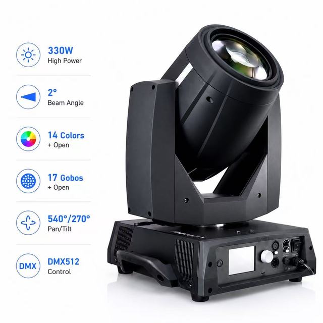 Used High Power 330 Beam Light Moving Head for Stage Performance DJ Club Event Lighting