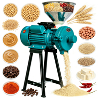 Moulin Électrique Industriel Multi-Usages pour Grains Secs et Humides, Machine à Farine de Maïs et de Blé, Lait de Soja, Poudre d'Arachide et Poudre de Piment