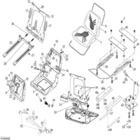 Asiento de Conductor Nuevo Chaolutong 12754331003 para Montacargas Linde Serie E16/E20/E25/1275/1276 con Capacidad de 1-18 Toneladas |   Repuestos para Montacargas