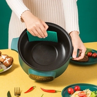 Marmite électrique intelligente, cuiseur alimentaire domestique, poêle à riz antiadhésive, multifonction 1.7-3,2l avec cuiseur à vapeur