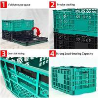 Bac de travail pliable en plastique de qualité alimentaire, caisse logistique pliable, bac de manutention, conteneur de stockage pour l'agriculture, les légumes et les fruits