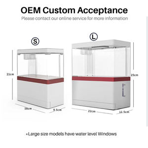 MINI Betta acrylique autonettoyant avec lumière <span class=keywords><strong>LED</strong></span> filtre <span class=keywords><strong>de</strong></span> pompe à <span class=keywords><strong>eau</strong></span> support <span class=keywords><strong>de</strong></span> téléphone en plastique petit réservoir d'<span class=keywords><strong>aquarium</strong></span> <span class=keywords><strong>de</strong></span> poissons <span class=keywords><strong>Nano</strong></span> - Product Image 6