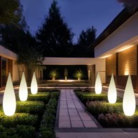 Outdoor IP65 LED-Bodenlampe Leuchtende Wassertropfenförmige Bodenlampe für Hotel Restaurant Garten Dekoration LED-Licht