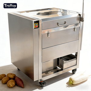 Machine à éplucher industrielle 380V à brosses, laveuse de pommes de terre haute performance pour gingembre, pieds de porc, racine de lotus - Product Image 1