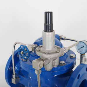 Suministro de fábrica 200X Ducción Lron Brida manual Válvula reguladora de presión de agua Grifo Válvula de control de fuego de agua - Product Image 2