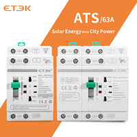 ETEK saklar Transfer otomatis daya ganda ATS, 2P/4P energi PV kisi Kota penggunaan industri tanpa gangguan