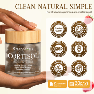 Gomitas de Cortisol Ashwagandha KSM-66 80mg, L-Teanina, GABA, 5-HTP, Cereza Ácida, Azafrán, B6, Suplemento para el Sueño y el Equilibrio Hormonal - Product Image 6