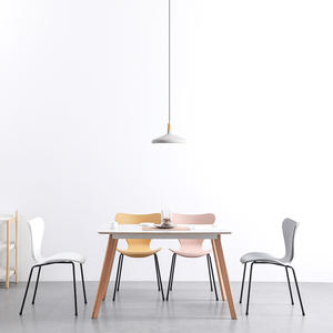 Modern Plastic Dining Chair With <b>Backrest</b> For Adults And Elderly In Nordic Style - Product Image 4