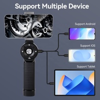 Endoscope numérique semi-rigide 4,5 mm HD à double objectif, caméra d'inspection IP67 à 360 degrés pour Android et iOS
