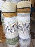 Tissu de rideau en polyester 100% de qualité supérieure, imprimé africain, satin, occultant, jacquard, tissé, poids lourd, en gros, lot de stock, 280 cm