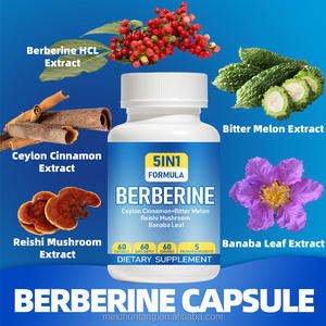 Cápsulas de Berberina Pura con Extracto Herbal de Marca Privada OEM, Berberina HCL con Melón Amargo y <span class=keywords><strong>Canela</strong></span> de Ceilán - Product Image 2