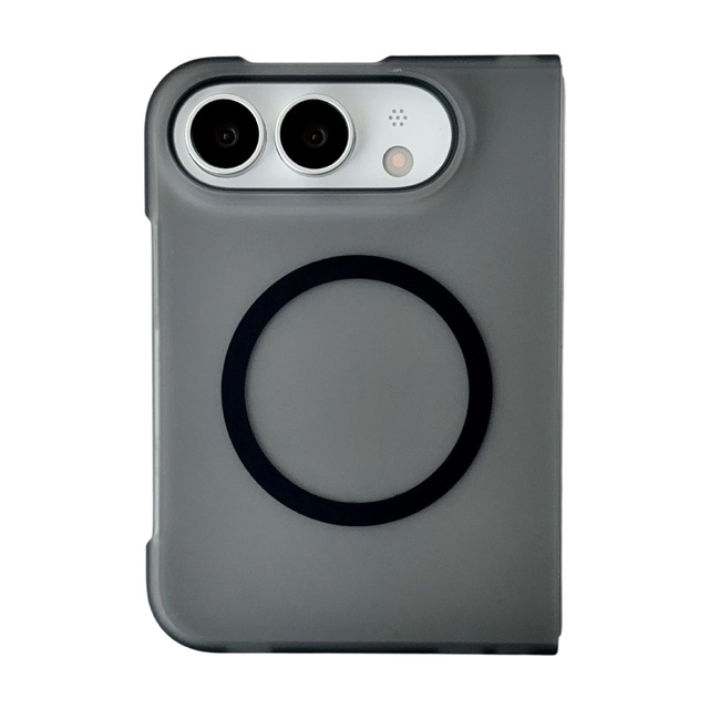 Magnetic Wireless Charging Frosted and Transparent Hard PC Fold Shockproof Phone Case for iPhone Ultra Bumper Cover