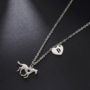 <span class=keywords><strong>Collier</strong></span> Cœur en Acier Inoxydable le Plus Vendu pour Femme, <span class=keywords><strong>Collier</strong></span> Initial Cœur <span class=keywords><strong>Cheval</strong></span> Tendance, <span class=keywords><strong>Collier</strong></span> <span class=keywords><strong>Personnalisé</strong></span> 26 Lettres - Product Image 5
