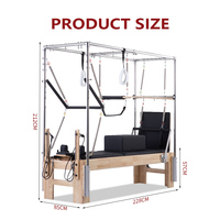 Appareil de Pilates professionnel en bois pour exercices corporels : Reformer et Cadillac