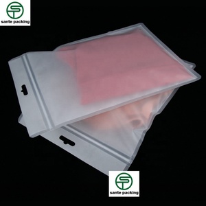 ถุงใส่เสื้อผ้าแบบพิมพ์ลายเอง เคลือบด้าน CPE โปร่งแสง ถุงซิปใส่เสื้อผ้า รีไซเคิลได้ ผลิตจากพลาสติก PET/BOPA/CPP สำหรับการค้าระหว่างประเทศ - Product Image 1