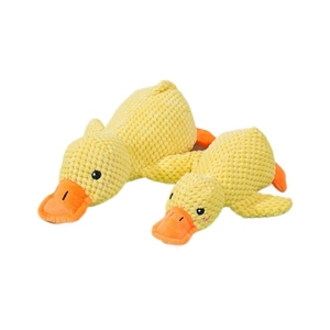 2025 gran oferta barato divertido dibujos animados pato chirriante perro masticar juguete de <span class=keywords><strong>peluche</strong></span> para mascotas con papel crepé característica resistente a mordeduras para Big Gogs - Product Image 5