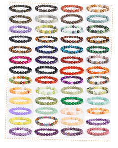 Cuentas 6/8/10mm piedra preciosa curación pulsera mujeres venta al por mayor Pulseras Para Mujer pulsera de cristal piedra Natural cuentas pulsera hombres - Product Image 5