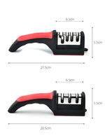 Affûteur de Couteaux et Ciseaux Détachable 3-en-1 de Haute Qualité, Céramique Tungstène Acier Inoxydable, 4 et 3 Étages