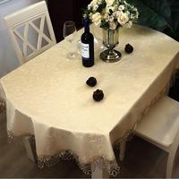 Nappe ovale en polyuréthane à motif géométrique en dentelle, écologique, durable, imperméable, résistante à l'huile, sans lavage requis