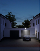 Projecteur LED solaire IP65 pour extérieur, étanche, avec contrôle par cellule photoélectrique, alimenté par énergie solaire, pour jardin, cour, rue