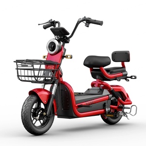 High Quality Electric <b>Bicycle</b> Steel <b>Frame</b> Two Seat Electric Scooter Made in China 14 Inch 500W Electric City Bike - Product Image 4