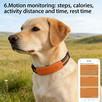 Collier de suivi de santé pour animaux de compagnie USMILEPET GPS, moniteur de fréquence cardiaque et respiratoire AI BCG, suivi de localisation et d'activité en temps réel