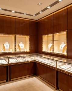 <span class=keywords><strong>Vitrine</strong></span> à bijoux en verre éclairée par LED pour la décoration intérieure, <span class=keywords><strong>vitrine</strong></span> à bijoux élégante en verre - Product Image 4