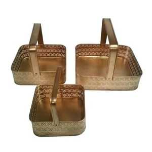Cesta de Metal de alta calidad en diferentes formas para boda, bandeja de embalaje, regalo, bandeja decorativa - Product Image 1