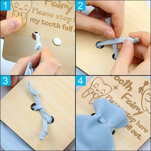 Dente fata porta appendiabiti con rustica appendiabiti da parete incoraggiante regalo per i bambini incisi in <span class=keywords><strong>legno</strong></span> borse per denti persi - Product Image 5