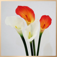 Calla Lily, fleur artificielle de haute qualité, texture en PVC souple, art floral, mariages, bouquet de main, décoration de la maison, modèle de pièce, vente en gros