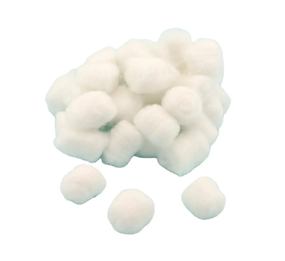 Lã de algodão estéril/não estéril 500g gaze de cereja/bolas não tecido