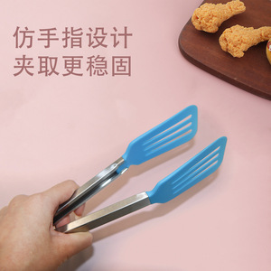 Pinces alimentaires en acier inoxydable 26 cm rouges, outil de cuisine multifonctionnel pour salade, pain, barbecue - Product Image 2