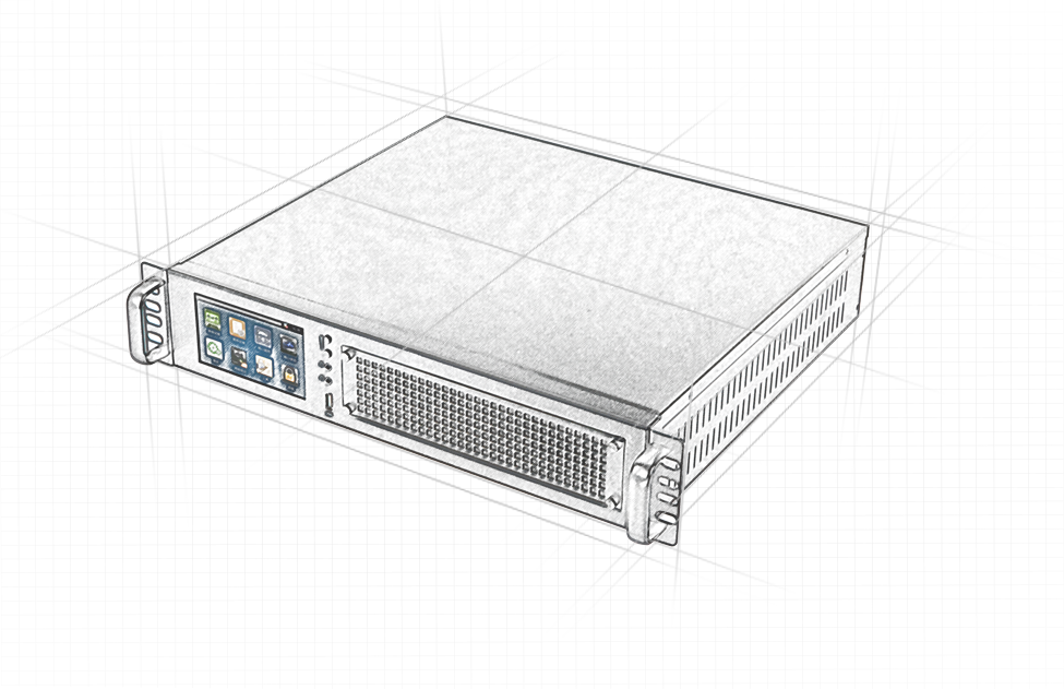 16CH 2U de la grabación de la llamada sistema SDK 16CH integrado PBX SMDR nube grabadora de teléfono con 1T HDD y pantalla de 5"