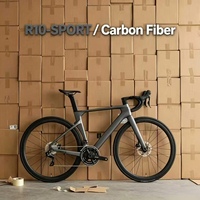 Bicicleta de Carretera de Fibra de Carbono al por Mayor, 22 Velocidades, Bicicleta de Carreras Aero Profesional, Bicicleta de Carretera Integrada de Fibra de Carbono 700c