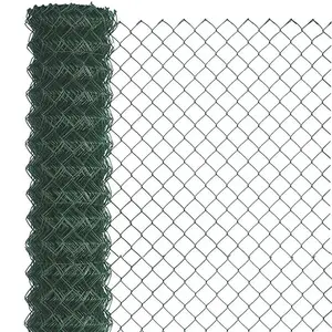 Kaplama zincir bağlantı çit özelleştirilmiş doğrudan fabrika galvanizli PVC Metal demir örgü galvanizli zincir bağlantı çit