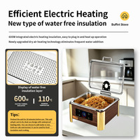 Chauffe-Plat Électrique YT pour Buffet, Double Chauffage Humide et Sec, Contrôle Numérique Intelligent, en Acier Inoxydable 304 de Qualité Alimentaire