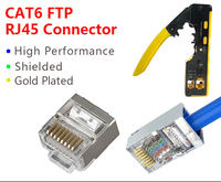 Connecteur RJ45 haute performance OEM ODM Cat6 Cat6A 8P8C prise modulaire blindée terminaison de câble réseau Ethernet pour PC d'alimentation