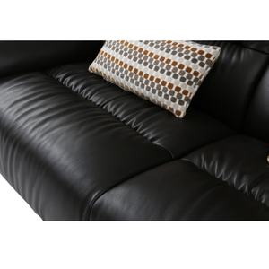 Новый модный современный диван Честерфилд из натуральной черной кожи, комфортный, с обивкой, для квартиры, виллы, офиса, отдыха - Product Image 5