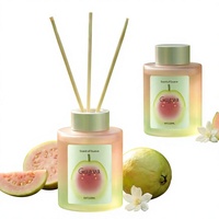 Diffuseur de parfum sans flamme à l'huile de guava, senteur fruitée estivale, coffret cadeau, parfum longue durée 60-90 jours pour la maison et la chambre, idéal