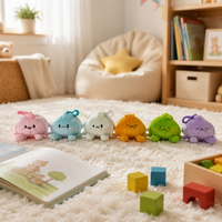 Peluches personnalisées sur le thème chinois, six couleurs, en forme de Baozi, en boîte mystère