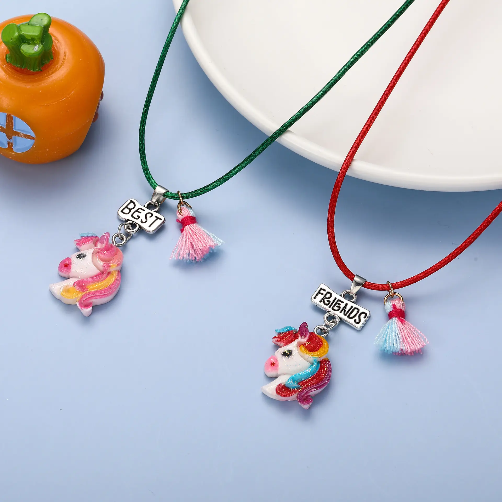 Hot Selling Bff Necklaces Bestone Kids Jewelry Set Girls Jewelry Unicorn Fashion Cute Best Friend Necklace For 2