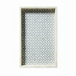 Nuevo diseño directo de fábrica bandeja decorativa Floral con incrustaciones de hueso con juego de 6 uds juego de posavasos de té bandeja de Decoración de mesa con incrustaciones de hueso - Product Image 1