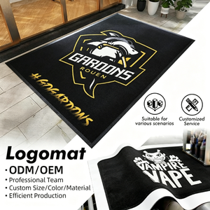 Tapis de sol en caoutchouc personnalisé durable avec logo d'équipe de <span class=keywords><strong>hockey</strong></span>, surface en nylon antidérapante pour cadeaux de tournoi, camps sportifs, souvenirs, tapis de patinage - Product Image 1