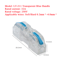 Connecteurs d'épissure rapide universels LT-211 bornes de fil enfichables 1P pour 0.2-4.0mm ² LED Power Electric Wire Copper