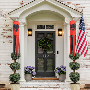 Custom Polyester Albania <b>Flag</b> WindSock Digital Printed Flying Wind Socks for Yard Garden Porch - Product Image 4