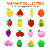 Jouets sensoriels anti-stress pour enfants et adultes, mini fruits et légumes à remontée lente, jouets sensoriels à presser, boîte mystère surprise